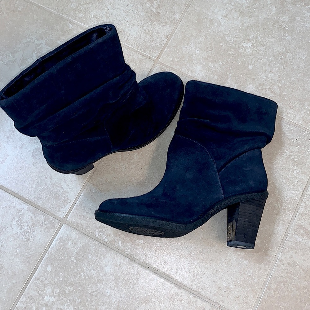 VINCE CAMUTO Women's Black Suede Slouchy Shaft Boots Shoes 8M